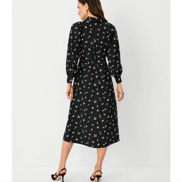 Ann Taylor Floral Belted Shirtdress New - Picture 2 of 4